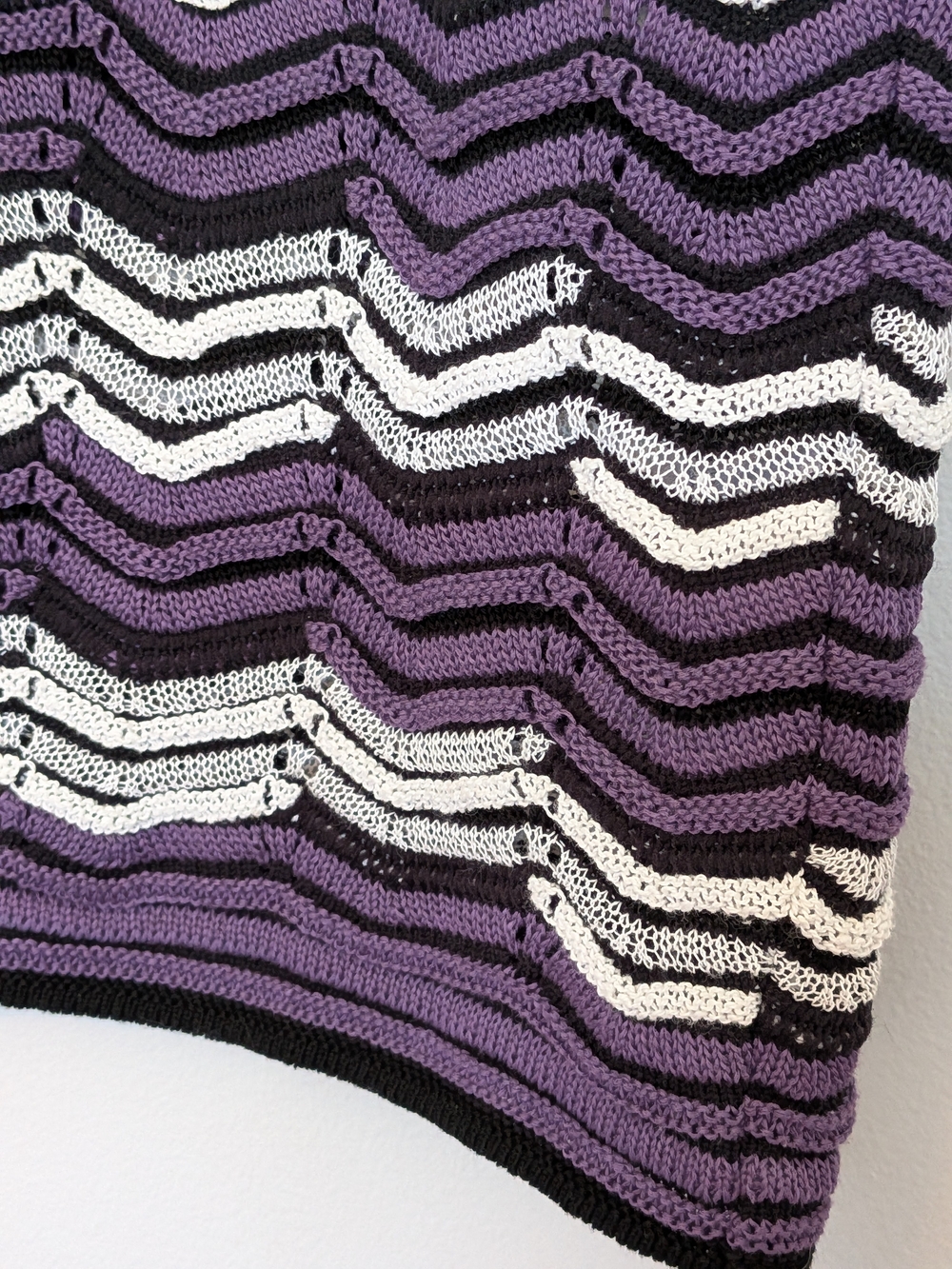 Missoni Purple, Black & White Striped Knit Tank Top - Picture 4 of 11